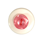 Button - 10mm  2/H Petal Edge - Pink