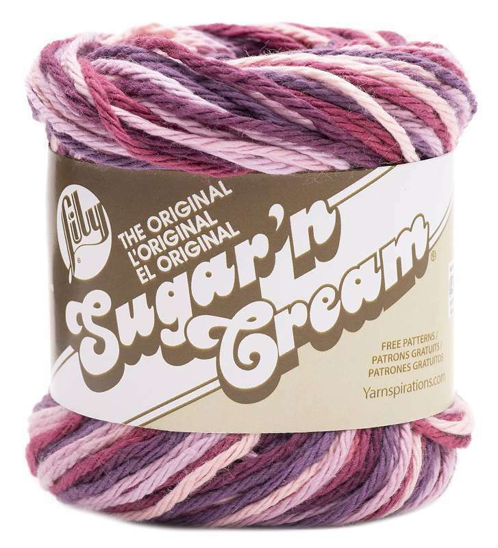 Lily Sugar'n Cream The Original Yarn, Hot Purple, 2.5oz(71g), Medium,  Cotton 