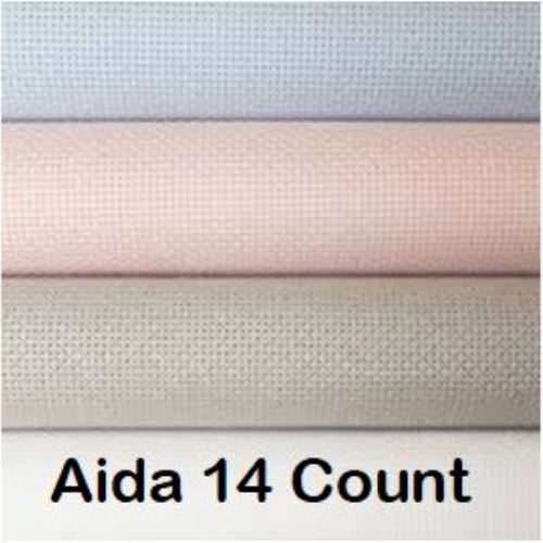 Black AIDA 14 Count Cross Stitch Fabric 50 x 54 cm