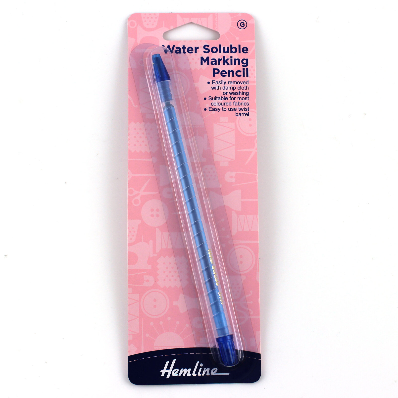 Hemline Water Soluble Marking Pencil Blue