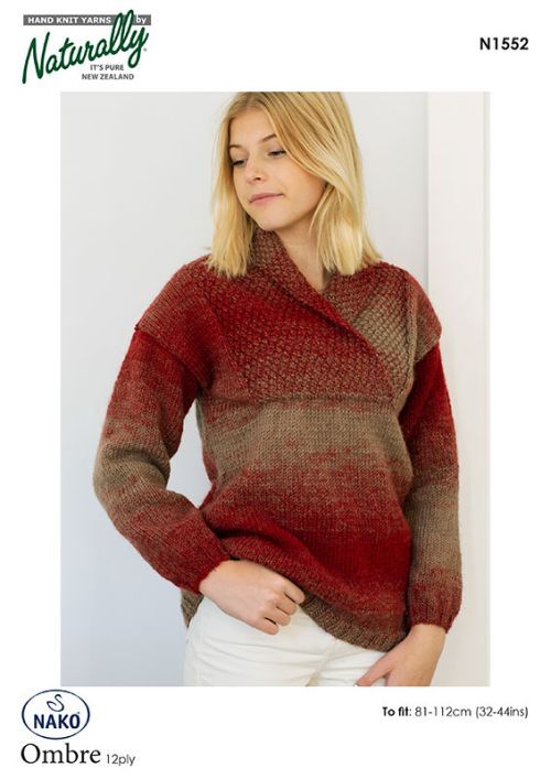 Nako Ombre 12 Ply Jumper with Fold Over 