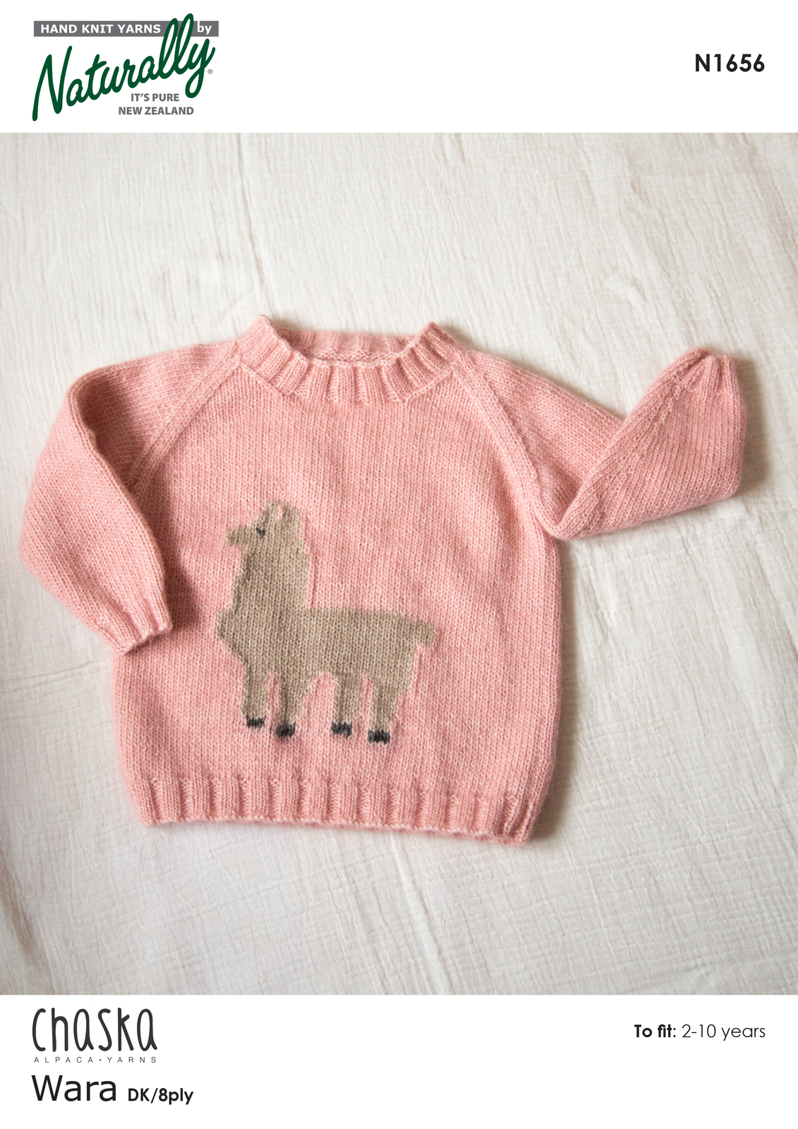 N1656 Easy Fit Raglan Llama Jumper