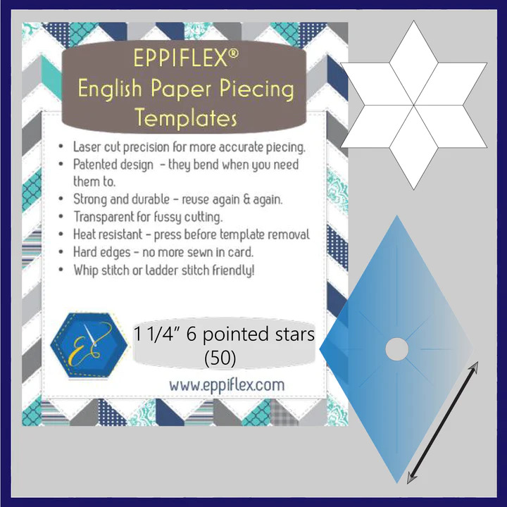 English Paper Piecing Template - Patchwork of the Crosses Finishing Pack 1  1/4