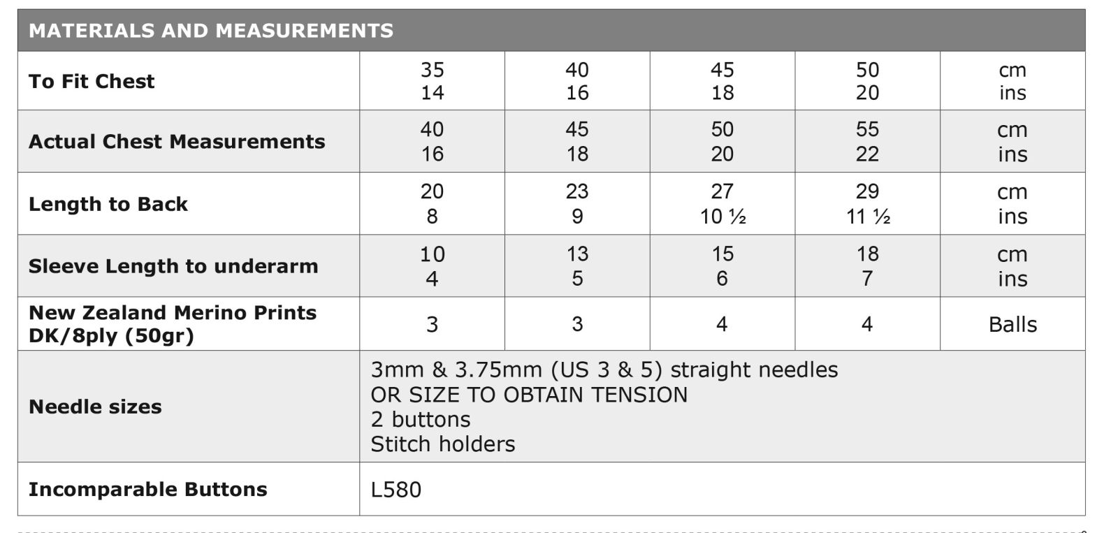 Size Guide