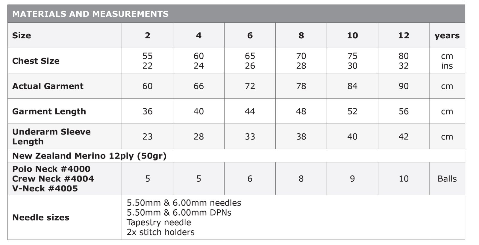 Size Guide