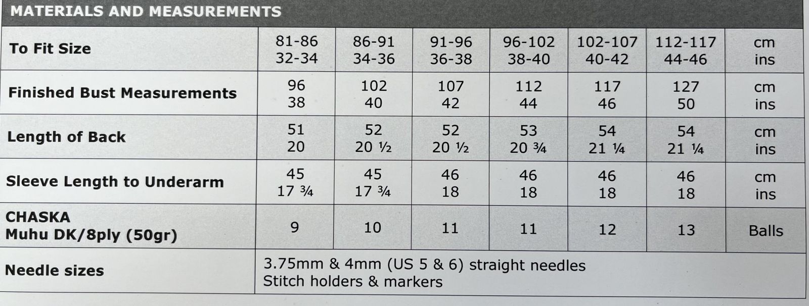 Size Guide