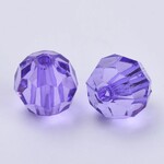Bead - Faceted Log Bead Purple Pkt 20