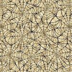 Fabric - Creepsville - 30206-A - Spiderweb - Tan