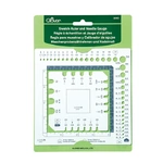 Clover Swatch Ruler and Needle Gauge – 2–10mm / US 0–15