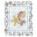 Seashell Alphabet Cross Stitch Pattern