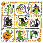 Tic Tac Halloween Cross Stitch Pattern