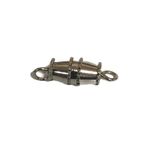 Findings - Barrel Clasp Silver