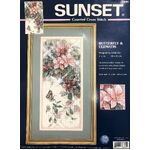 Sunset Counted Cross Stitch - Butterfly & Clematis