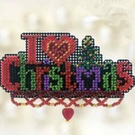 I Love Christmas - Beaded Ornament Kit Mill Hill Winter Holiday