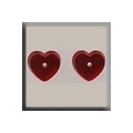 12239 Petite Flat Heart Matte Ruby