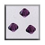 Crystal Treasures 13029 Rondele Amethyst AB 4mm