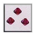 Crystal Treasures 13063 Rondele Champagne Fuschia 4mm