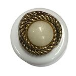 Button - 22mm Gold/Cream