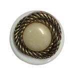 Button - 25mm Gold/Cream