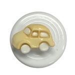 Button - 18mm Car Cream/White