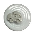 Button - 18mm Car White