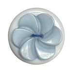 Button - 25mm Blue Flower