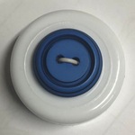Button - 18mm Blue Round