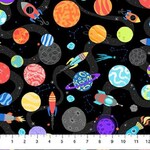 Fabric Little Explorers 10271-99 Cosmos Multi