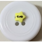 Button - 6mm Star Yellow