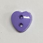 Button - 6mm Heart Purple