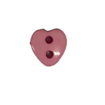 Button - 6mm Heart Pink