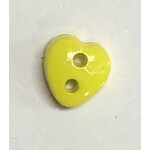 Button - 6mm Heart Yellow
