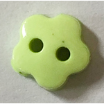Button - 6mm Flower Light Green