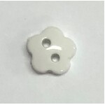 Button - 6mm Flower White