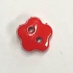 Button - 6mm Flower Red
