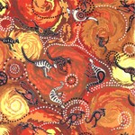 Fat Quarter - Dilkara Print 102 Storm
