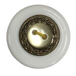 Button - 15mm Ant Gold/Lemon