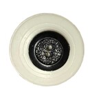 Button - 15mm Black Textured