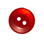 Button - 14mm Red Clear