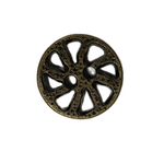 Button - 15mm 2 Hole Cart Wheel