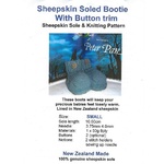 Sheepskin Soled Bootie w Button Trim Large