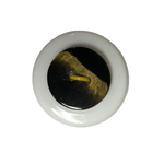 Button - 15mm Gold and Black Round