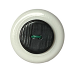 Button - 15mm Black Scored