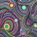 Fabric - RK Effervescence Wide 297 Mardi Gras by Amelia Caruso