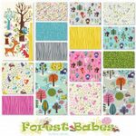 Fabric - Forest Babes Cotton by Helen Dardik