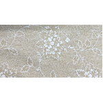 Fabric Piece - Backing Fabric Light Tan with White Floral Design 85cm x 280cm