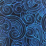Fabric Piece -  Backing Essentials 108" Scrolls Blue 135cm x 140cm