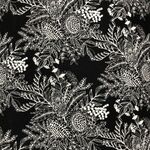 Fabric - WB Print 280cm Native Floral Black and White