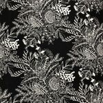Fabric - WB Print 280cm Native Floral Black and White
