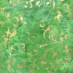 Fabric - WB Printed 280cm Green/Gold Batik